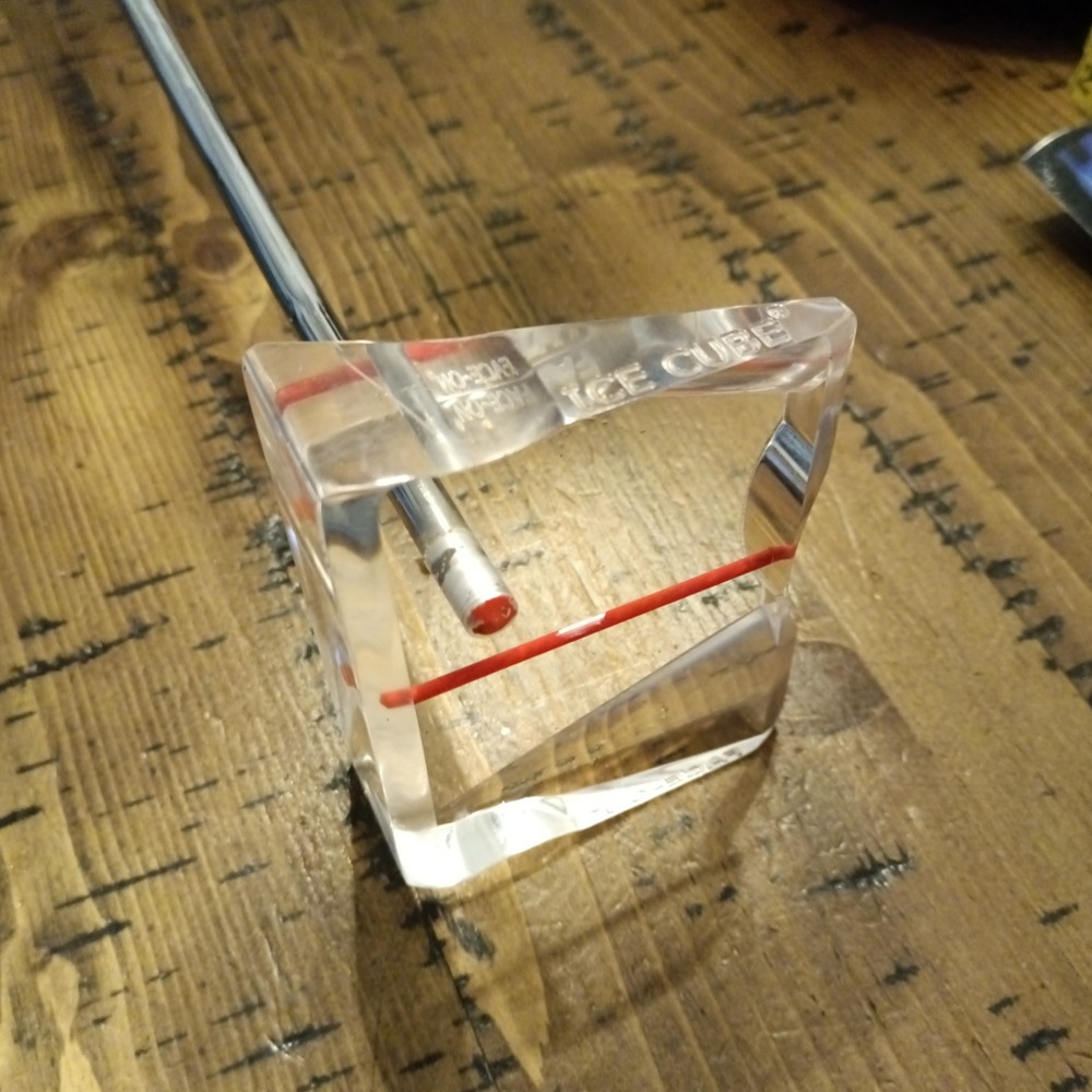 Ice Cube Mallet Putter 46 Inch Belly Putter Long Putter Face-On Clear Acrylic
